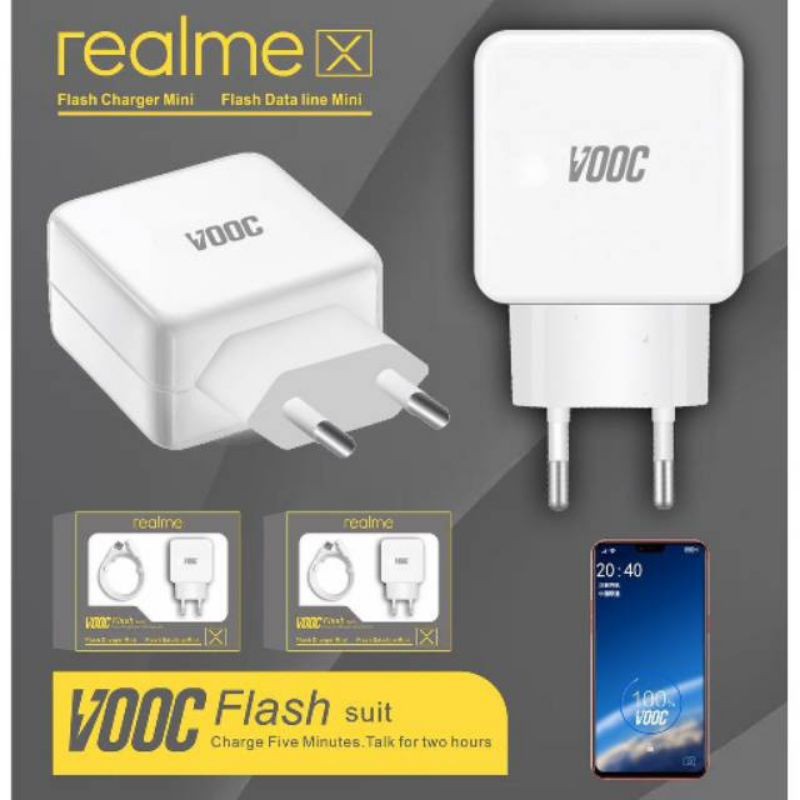 CHARGER REALME SUPER VOOC Fast Charging 4 Ampere Adaptor + Kabel USB Type C Fast Charger/Tc Super VOOC