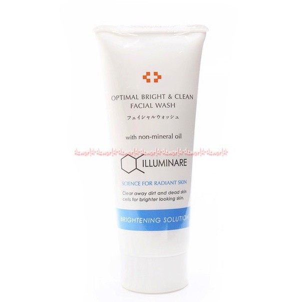 Illuminare Optimal Bright &amp; Clean Facial wash 100ml Sabun Pembersih Wajah Sabun Muka Biru