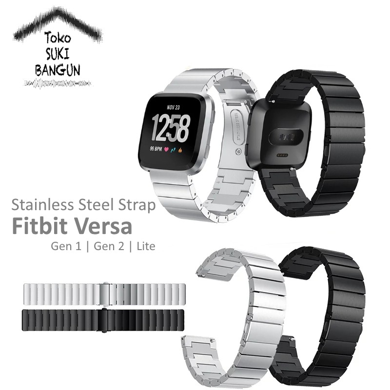 TALI JAM Fit Versa 1 / Versa 2 / Versa Lite Stainless Steel TILE Solid Watch Band Strap