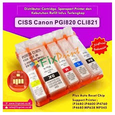 CISS Canon CLI 821 PGI 820 Printer CANON IP3680 IP4600 IP4760 IP4680 MP638 MP545