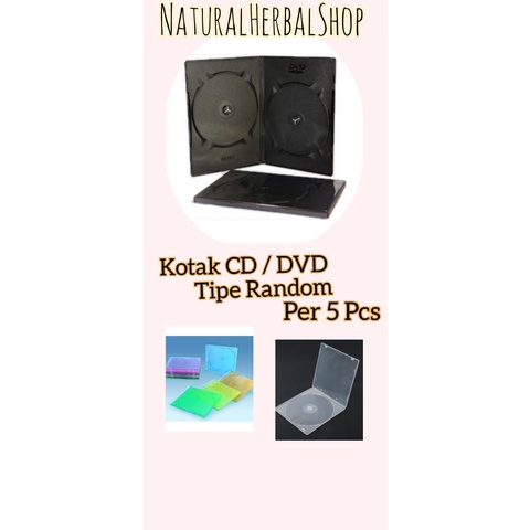 KOTAK CD / DVD TEMPAT KASET CD / DVD UNTUK PENYIMPANAN KASET DISC CD / DVD PER 5 PCS
