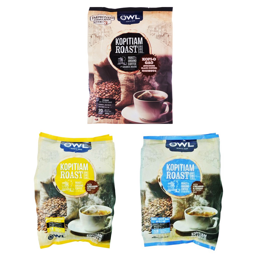 Jual Owl Kopitiam Roast & Ground Coffee Bags Shopee Indonesia