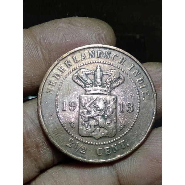 Coin Nederland indie 2,5 Cent 1913