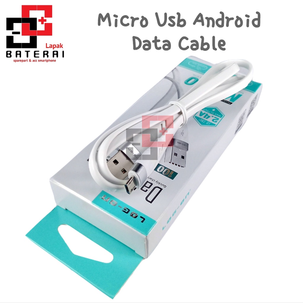 Log On - CB61 Micro Kabel Data 2.4A Fast Charging / Quick Charger 3.0 100cm - 1 Tahun Garansi