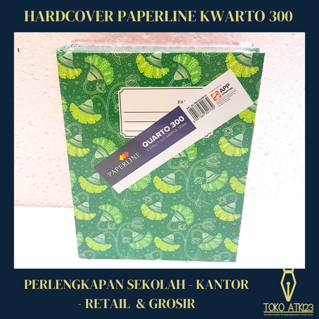 Buku Hardcover Quarto / Kwarto Merk Paperline Isi 300 Lembar