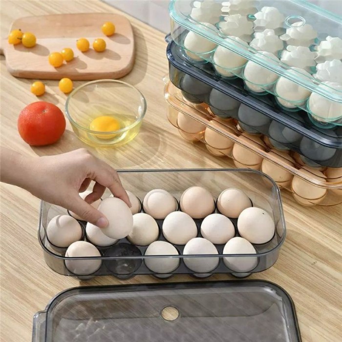 Kotak Telur/Tempat Penyimpanan Egg Stroge Box 16 Sekat High Quality