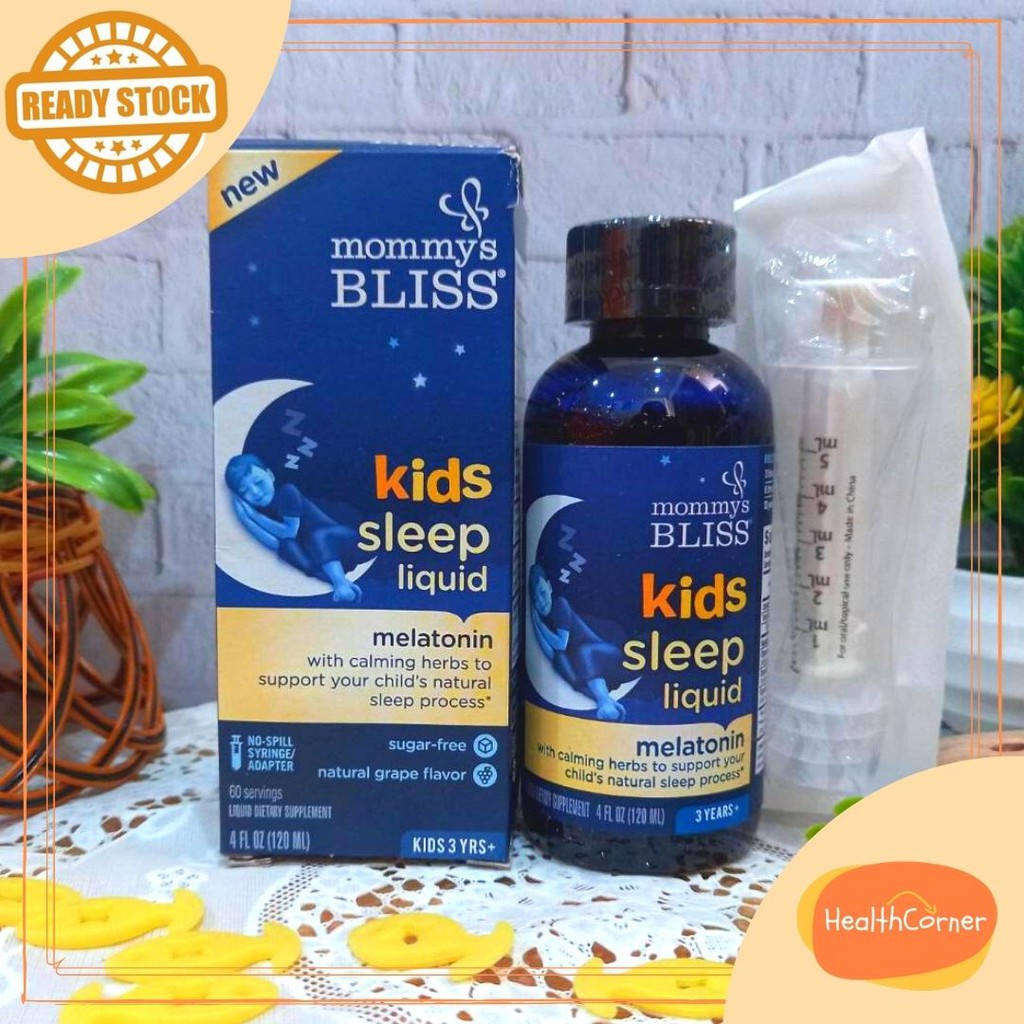 Mommy's Bliss Kids Sleep Liquid with Melatonin and Calming Herbs 120ml (Ages 3 to Adults) - Mommys