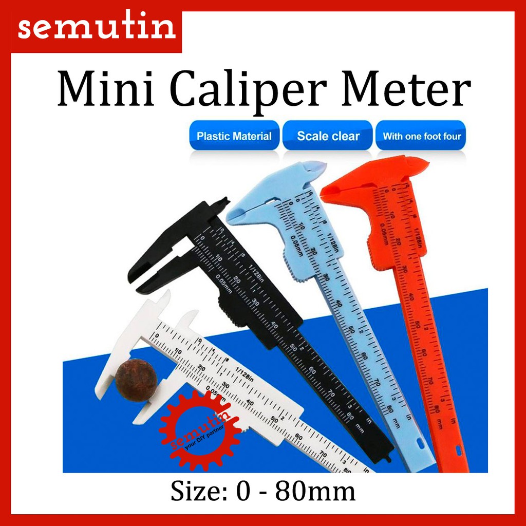 

Mini Caliper Meter 0-80mm / Penggaris Vernier / Jangka Sorong / Plastik Mini