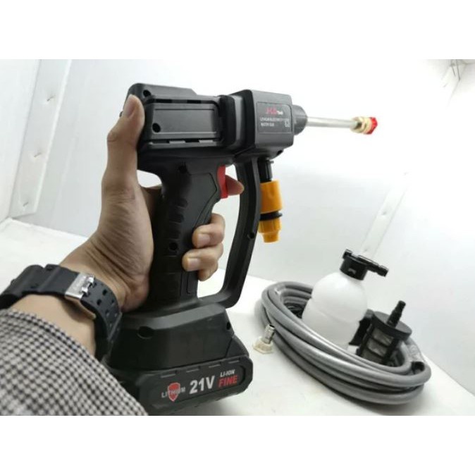 CORDLESS JET CLEANER 21V JLD MESIN CUCI MOTOR MOBIL AC STEAM BATERAI 21V