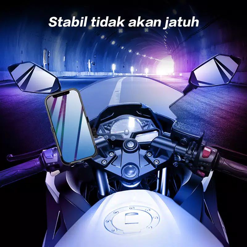 holder hp motor dan sepeda / breaket untuk hape di spion motor