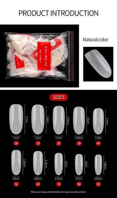 KUKU PALSU NAIL TIP TANGAN BENTUK OVAL PANJANG NAIL ART