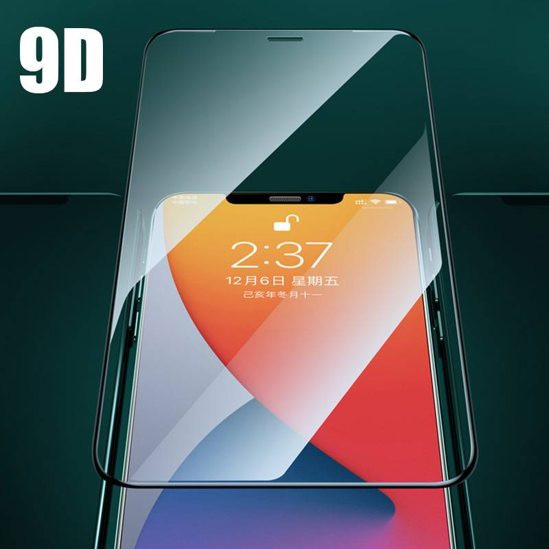 Pelindung Layar Tempered Glass 9hd Untuk iPhone 11 12 Pro Max Mini 7 8 Plus X XS Max XR SE 2020