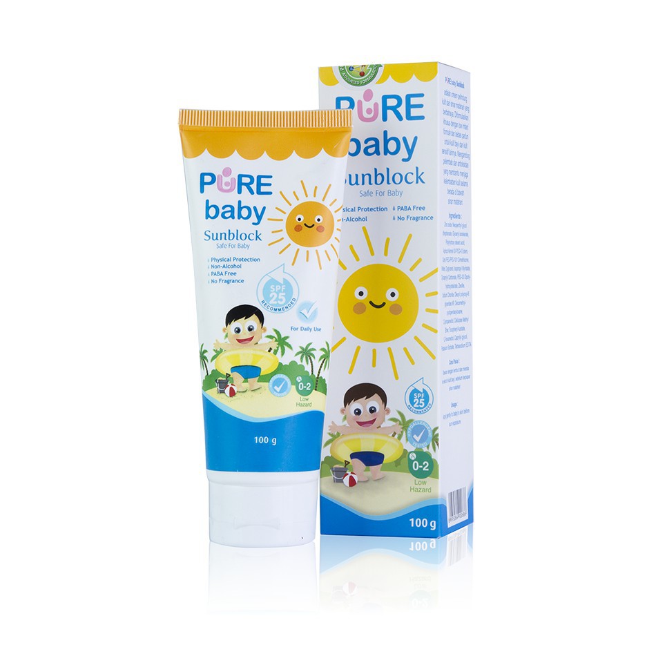 PURE BABY MURAH SUNBLOCK 100GR SUNBLOCK CREAM PUREBABY