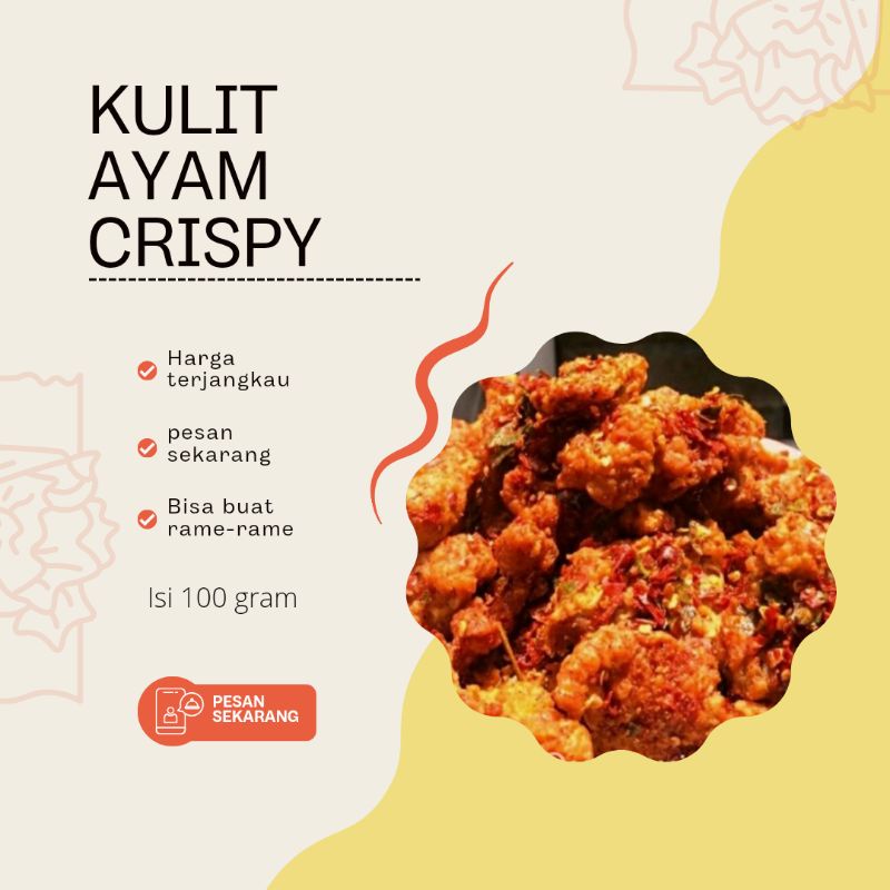 

keripik kulit ayam krispi pedas daun jeruk 100 gram