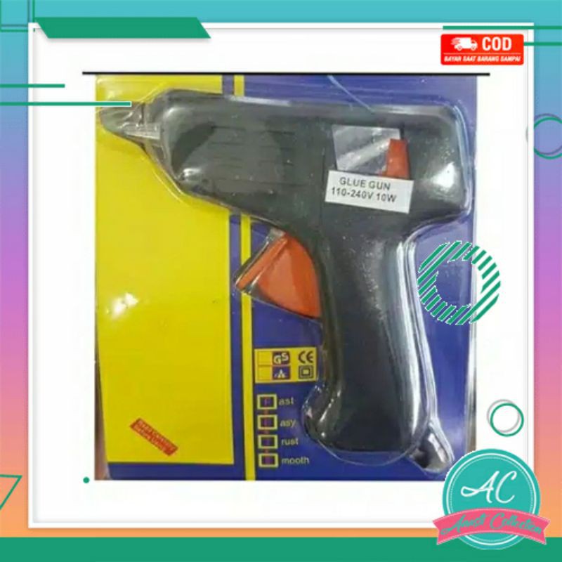 Alat lem tembak lilin bakar glue gun pistol glue gun 10W Hot Melt Kerajinan Tangan 110-240V