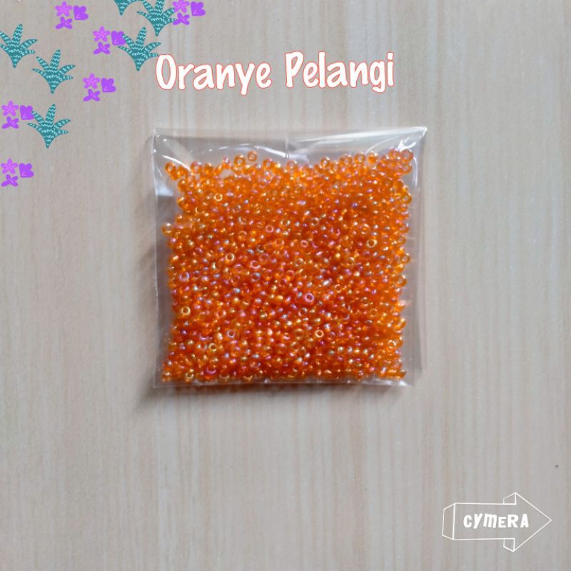 Manik Mote Payet Pasir 10 gram -  Oranye Pelangi