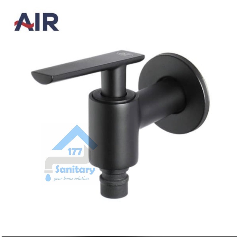 Kran Taman KUNINGAN AIR Minimalis Hitam 5PNBL-Keran air mesin cuci brass faucet wall black matte tebal anti karat bergaransi