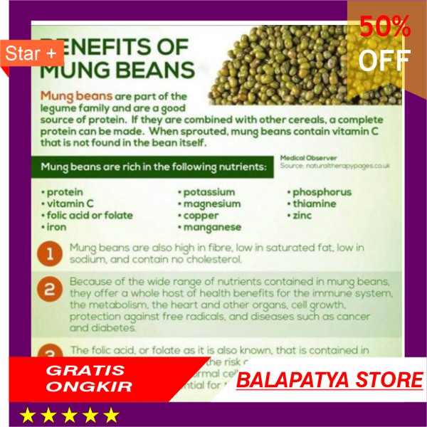 

LIMITED EDITION!!! Kacang Hijau Organik 500gr