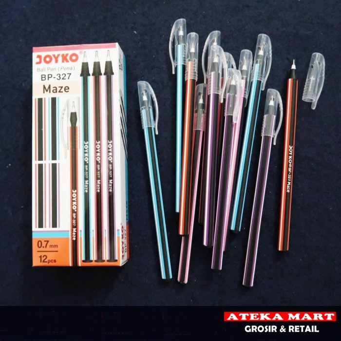 Pulpen Ball Pen Pulpen Pena Joyko BP-327 Maze 0.7 mm ( Harga 1 Pak/Box/12pcs)