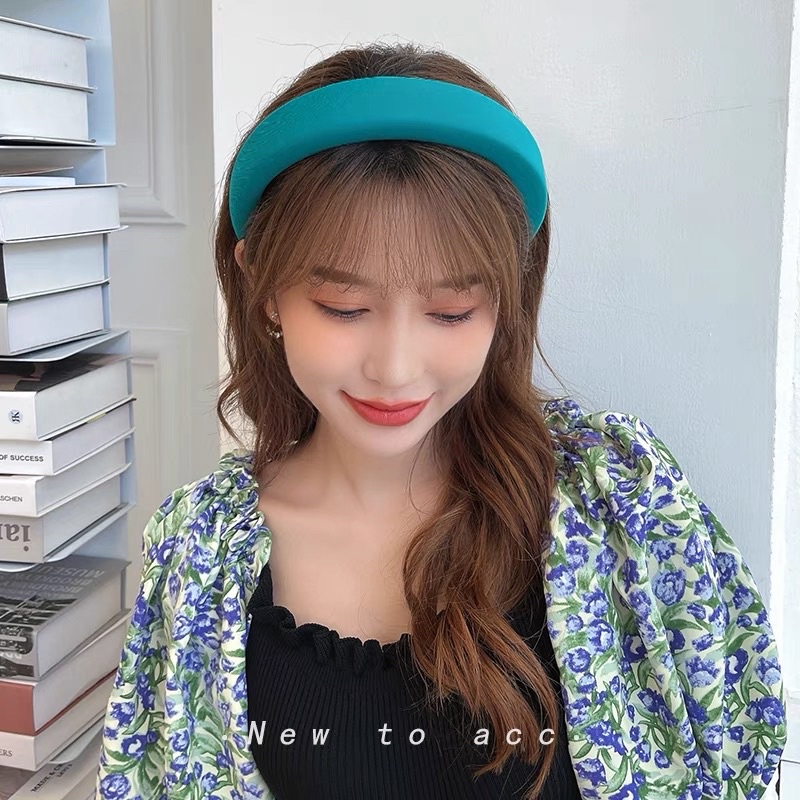 Bando-153 /Bando Korea Spons Fluffy Furing Warna Permen / Headband Fluffy Wrinkle Sponge Candy Color