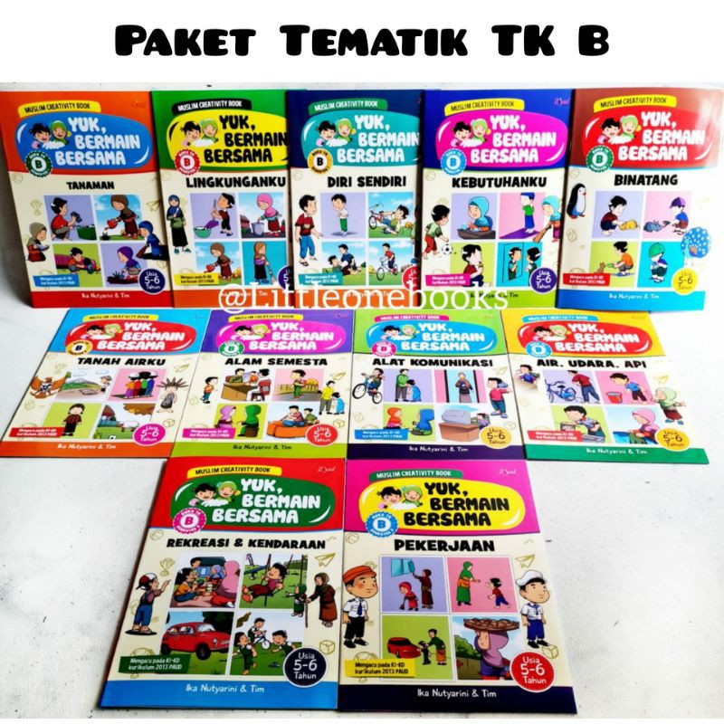 Paket Tematik TK B Semester 1 dan 2 Ziyad / buku tematik anak TK B / buku pelajaran TK-B