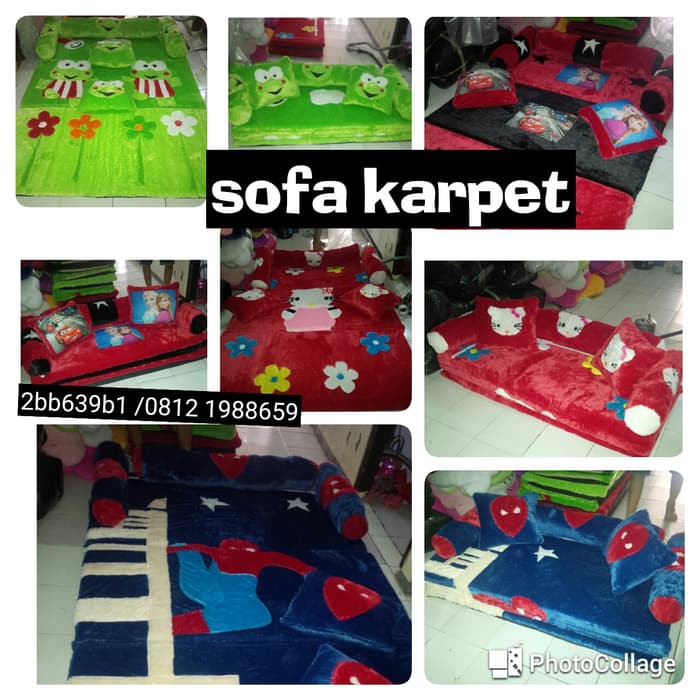 sofa bed- sofa karpet karakter- karpet lipat