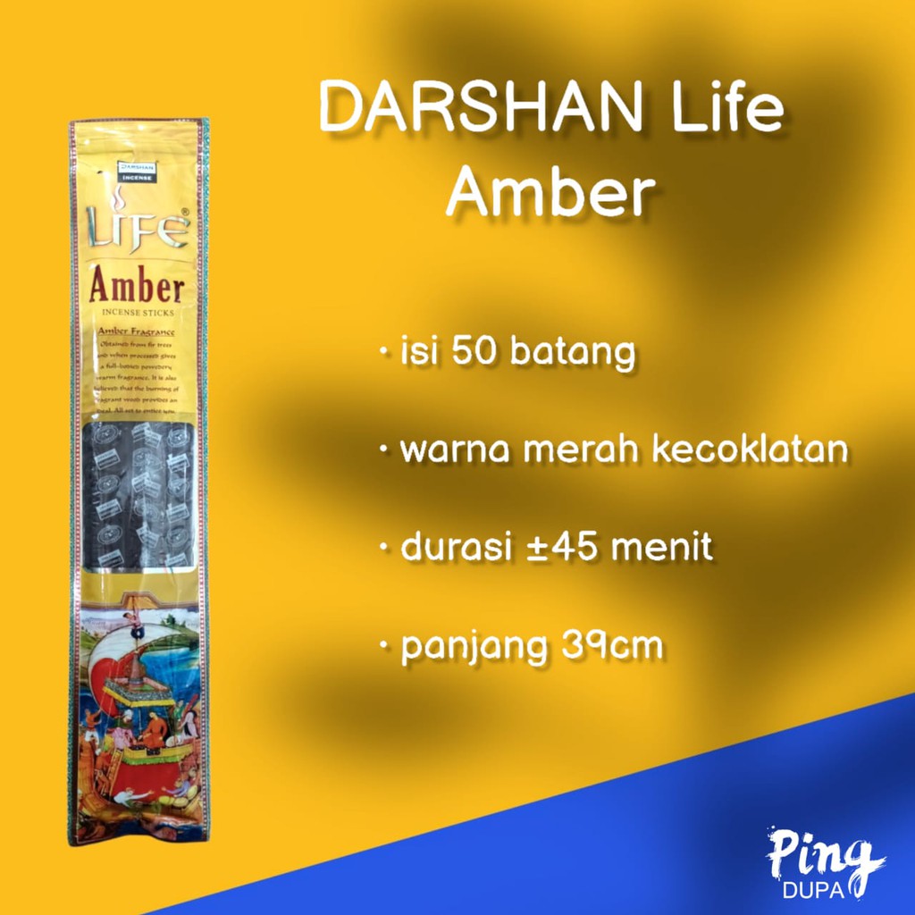 Dupa Hio Amber Pounch isi 50 batang by Life Darshan Maharaja India