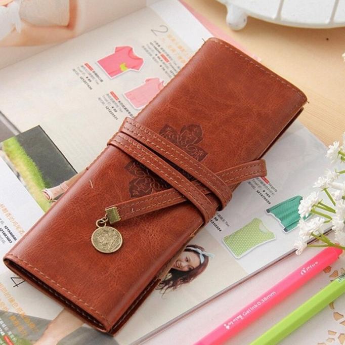 

Kotak Pensil Gulung Bahan Kulit TEMPAT PENSIL