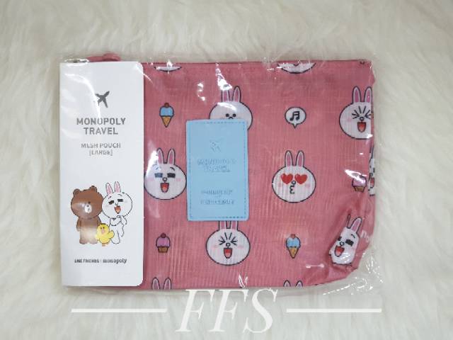 LINE FRIENDS Travel Mesh Pocket Pouch by Monopoly