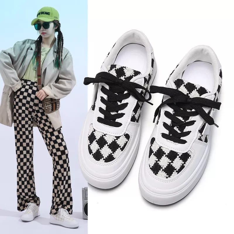 SEPATU SNEAKERS WANITA KOREA MODIS KEKINIAN DG02-1
