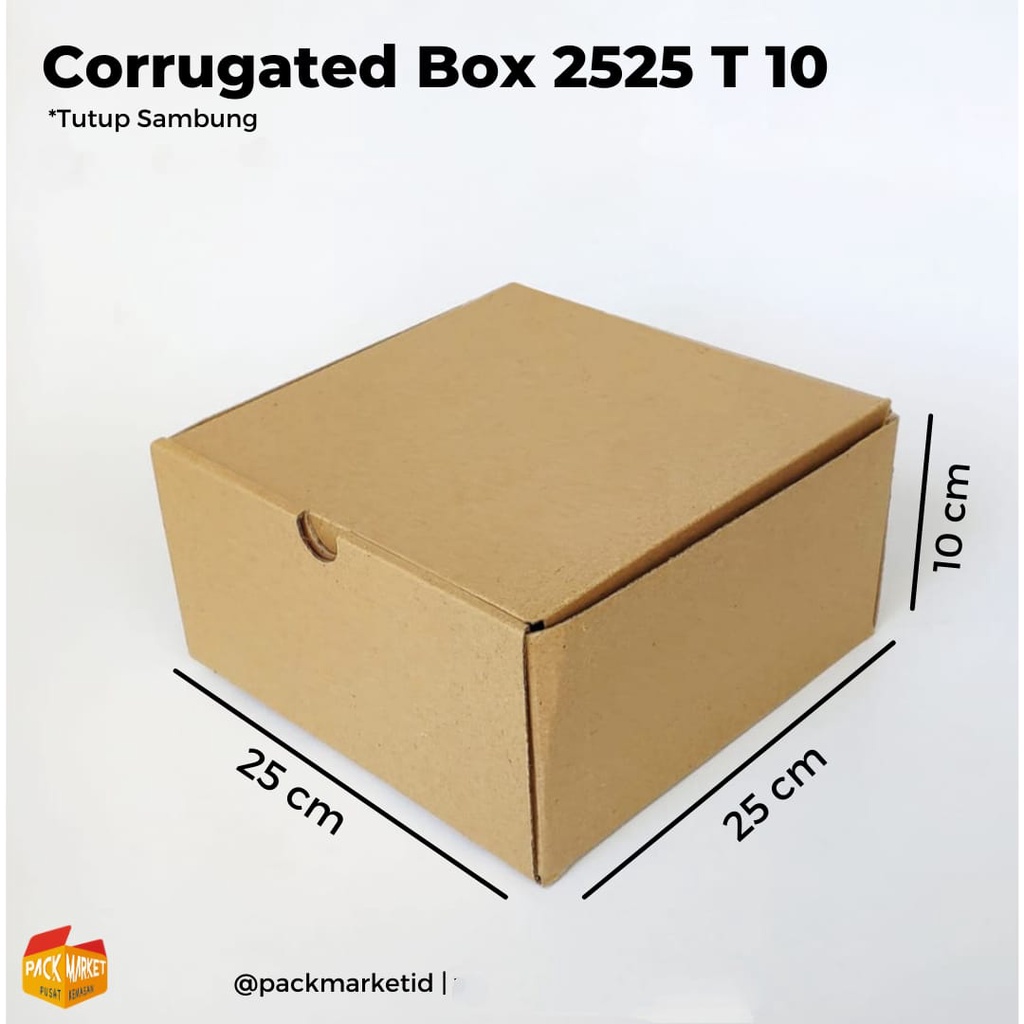 

Corrugated Box 25x25-T10 cm (Min pembelian 2pc) / kemasan kado / hampers box