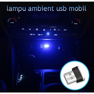 (Dalam stok, dikirim dari Jakarta)car usb ambient light led non-modifikasi lampu dekoratif pencahayaan interior mobil lampu suasana mobil komputer pengisian harta usb pencahayaan multiguna