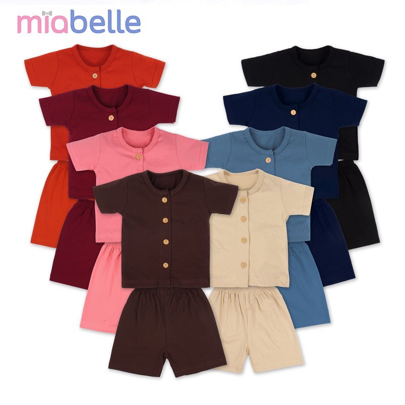 Miabelle Button Set Pendek - Miabelle Setelan Baju Anak Earth Tone series