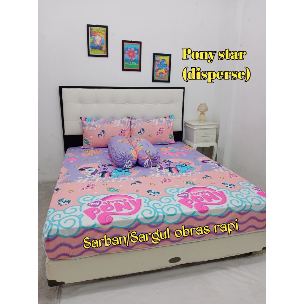 Sprei Katun Anak Motif Pony Star