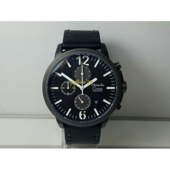 Jam Original Alexandre Christie 6267 Full Hitam