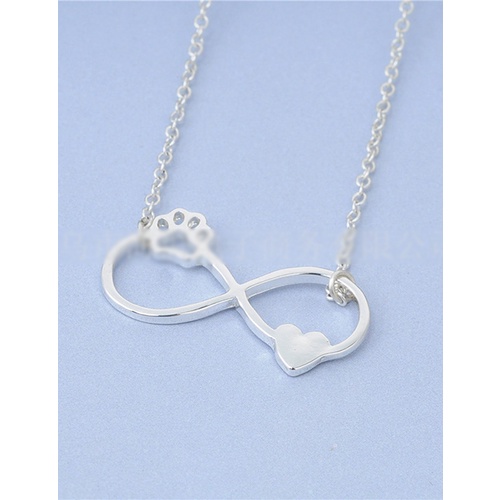 LRC Kalung Fashion Silver Pet Foot Geometry V5097X