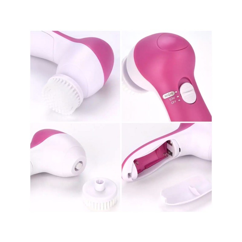 5in1 BEAUTY CARE MASSAGE FACIAL BRUSH / BRUSH WAJAH / ALAT FACIAL BRUSH MASSAGE WAJAH 5 FUNGSI MURAH