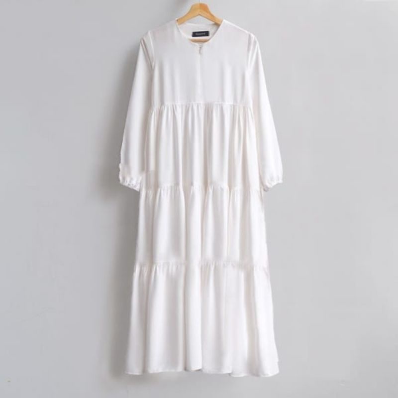 dress maxi rayon terbaru sleting busui depan