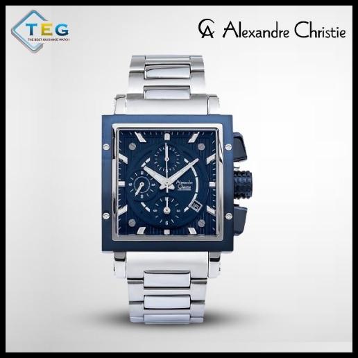 Alexandre Christie Ac6182Mc Ac 6182 Silver Blue Jam Tangan Original