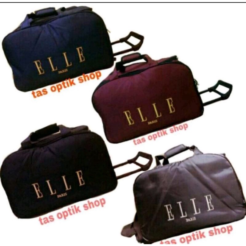 Tas pakain Trolly merek Elle,Tas travel bag Pria & wanita