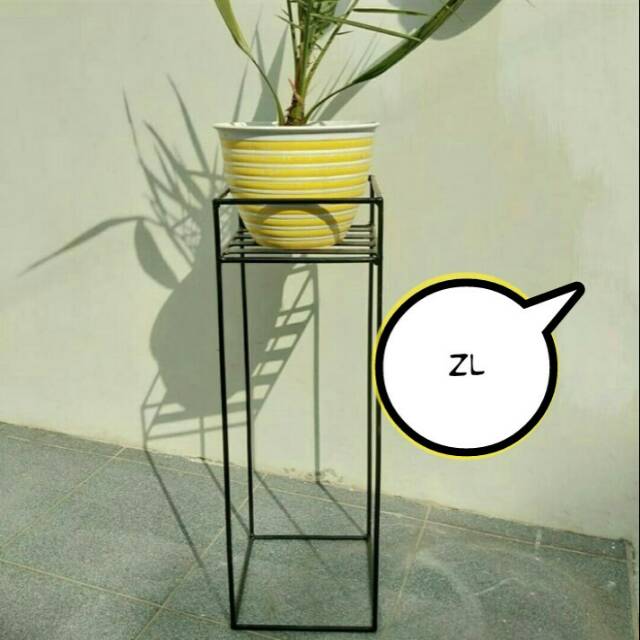 Rak Bunga - rak pot bunga 1 Susun Alas Plat Besi - standing pot dekorasi