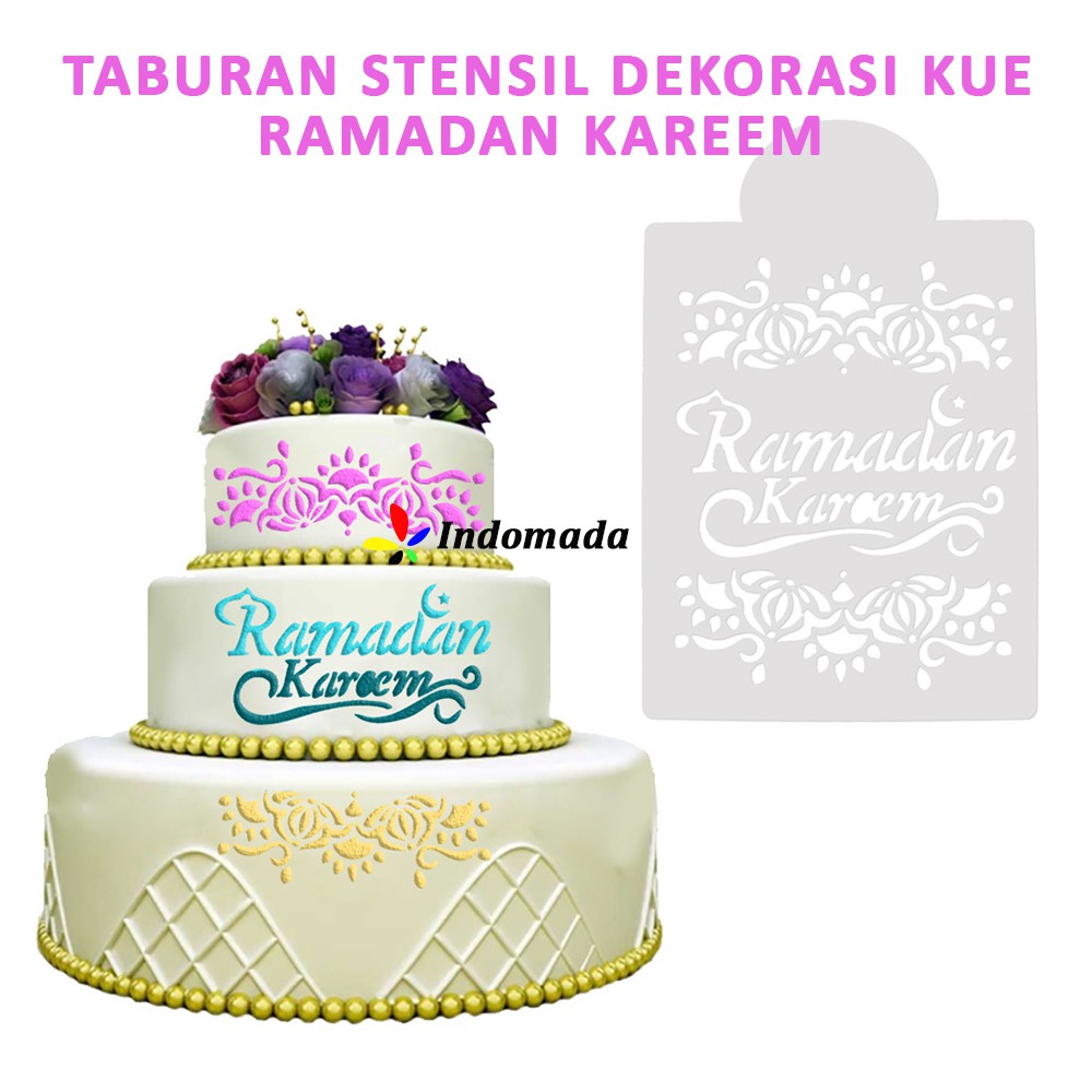 

Indomada Ramadhan Bulan Stensil Kue Bunga Cake Stencil Ramadan Kareem Idul Fitri Eid al-Fitr Taburan