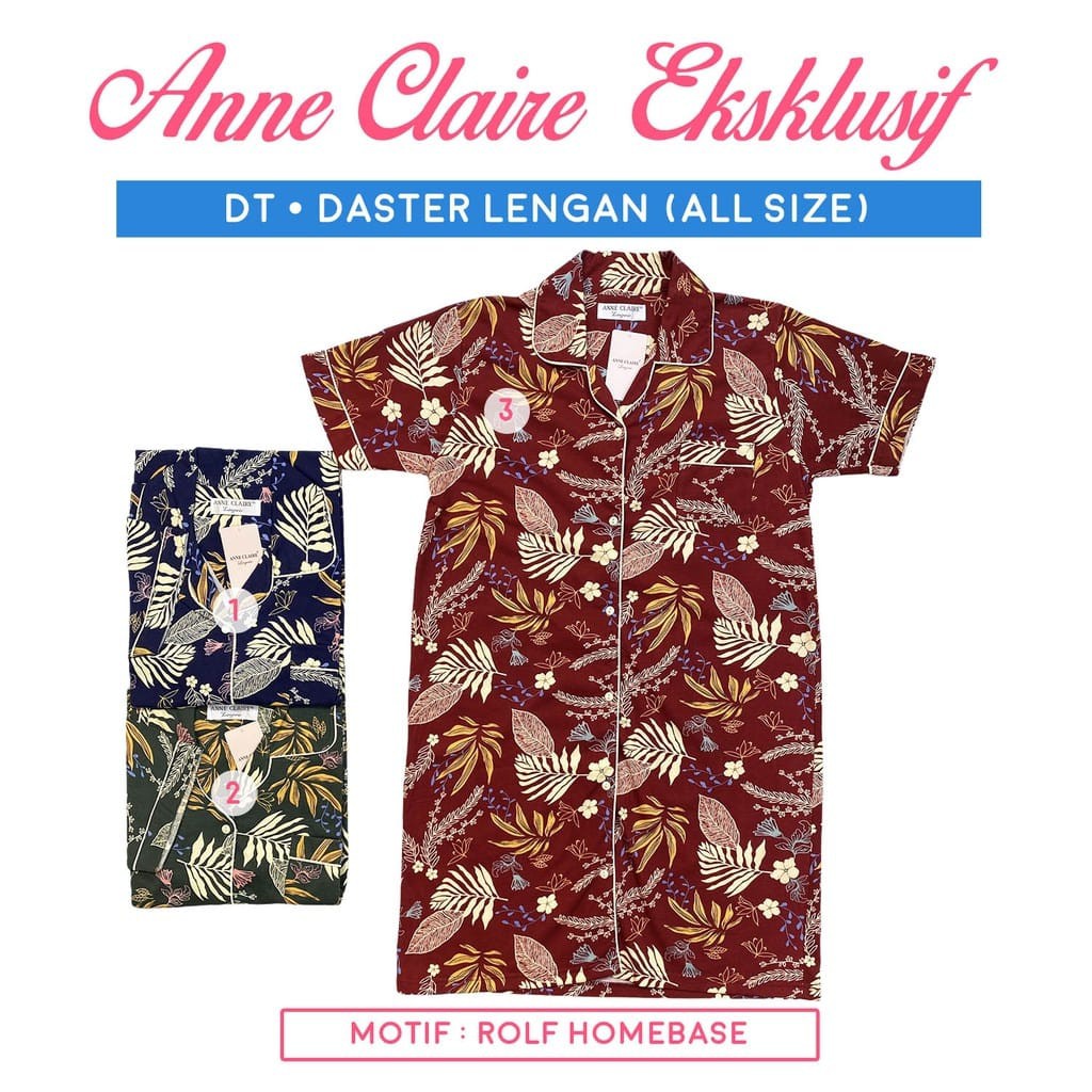 DT Daster Lengan Pendek Anne Claire Exclusive All Size Dewasa