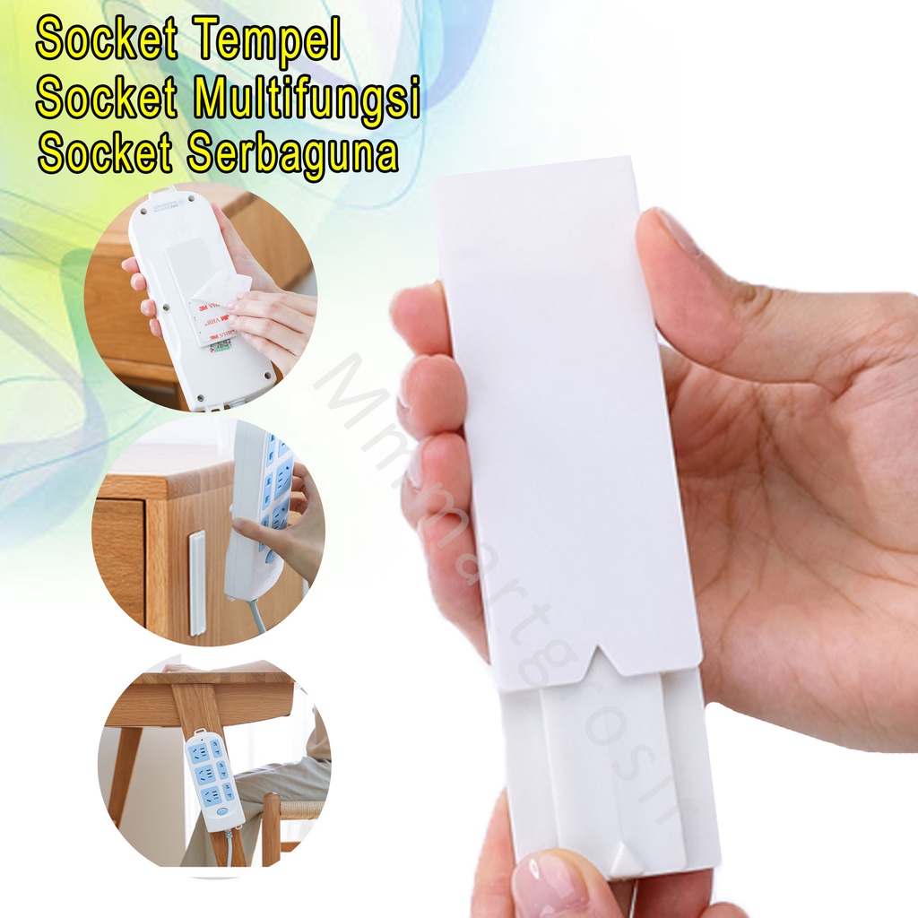 Holder Stop Kontak / Tempelan Dinding Colokan / Stiker Tempel Multifungsi