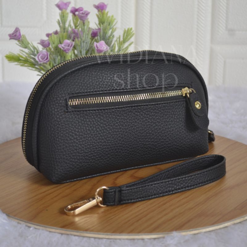 Dompet Wanita Kerang Kulit Jeruk Sintetis  Skat Kartu