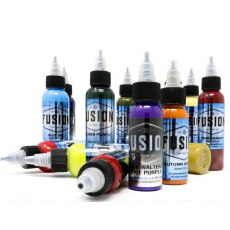 fusion ink ORIGINAL jangan tergiur harga murah... tinta tato tato ink tinta fusion tinta fusion ink