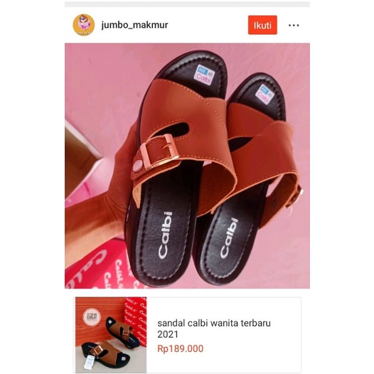 HOT PROMO SANDAL WANITA CALBI /SANDAL SELOP WANITA KEKINIAN/SANDAL WEDGES IBU IBU KONDANGAN