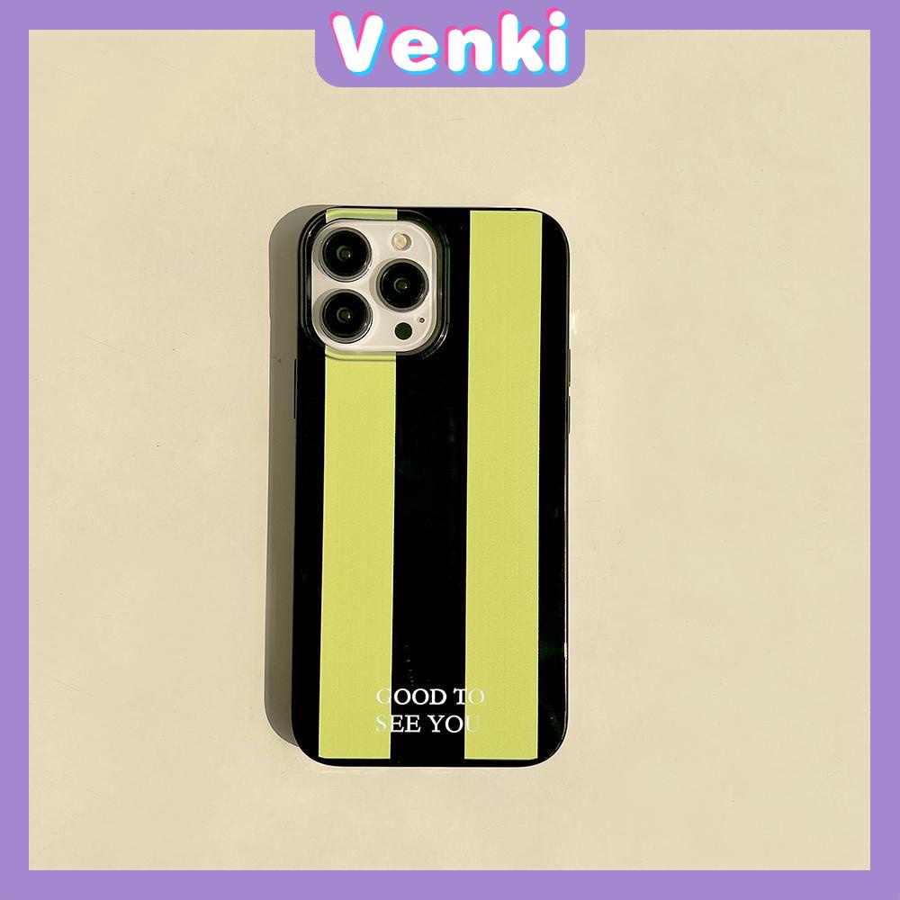 Case For iPhone 14 Series TPU Soft Case Green-black Stripes Glossy Candy Case Camera Protection Shockproof For iPhone 14 13 12 11 Plus Pro Max 7 Plus X XR