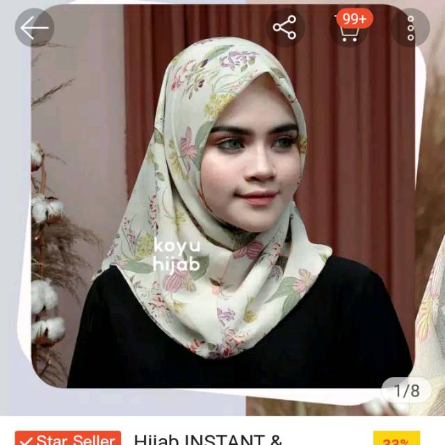 Jilbab instan koyu hijab