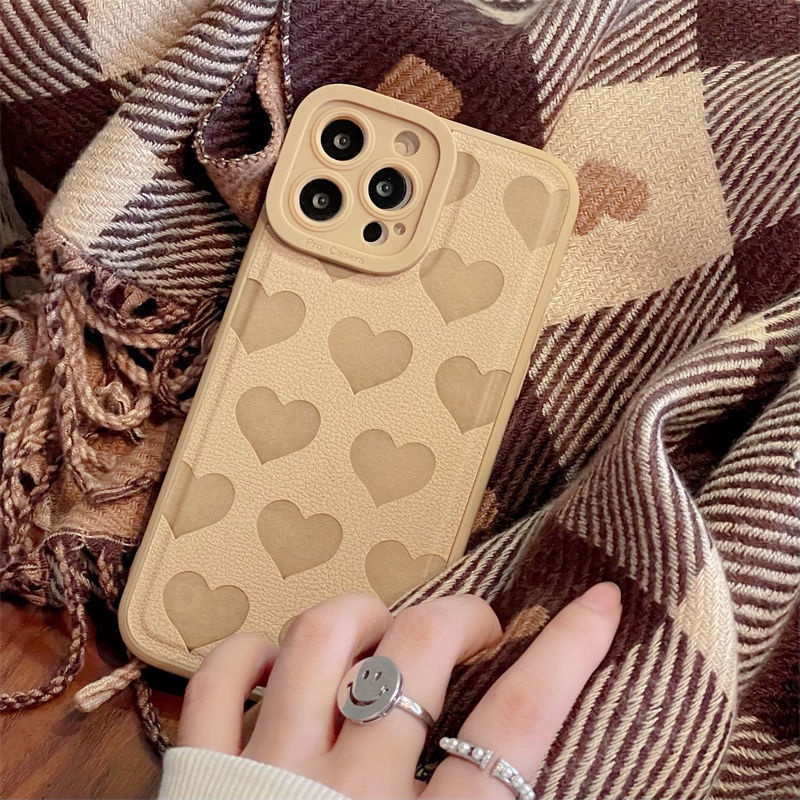 Soft Case Silikon Motif Print Hati Untuk IPhone 12 13 11 Pro Max X Xs Max Xr 8812